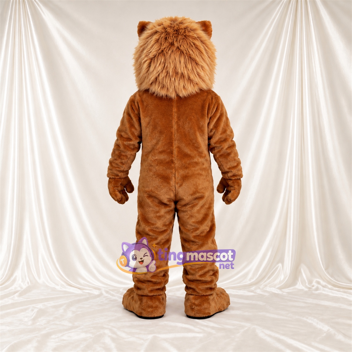 Brown Lion Mascot Costume - Black Claws and White Beard Brown Lion Mascot Costume - Black Claws and White Beard