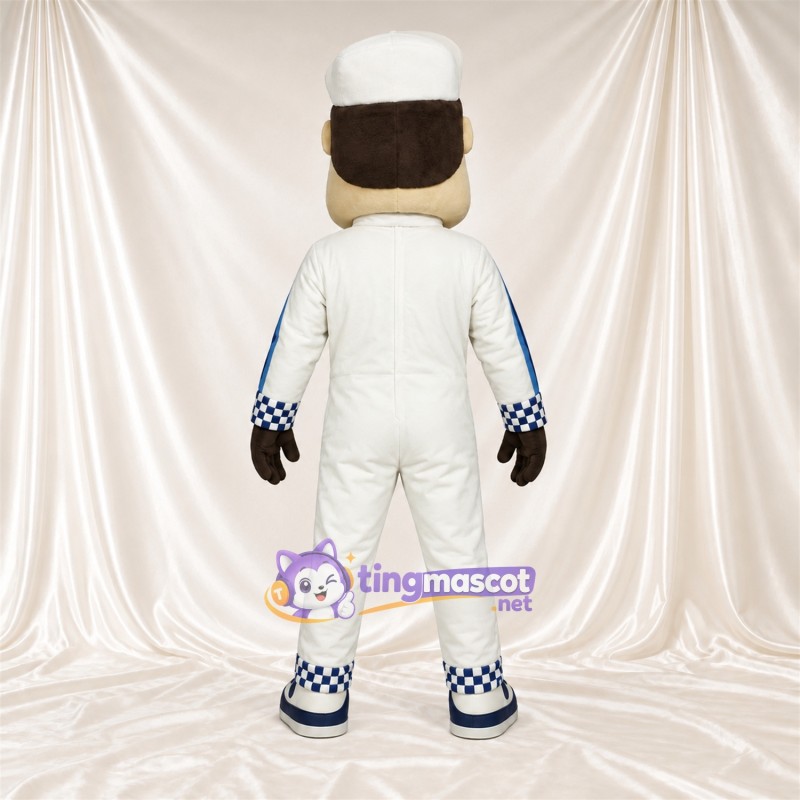Costume de mascotte Pilote de course – blanc – Combinaison de pilote (blanc) Costume de mascotte Pilote de course – blanc – Combinaison de pilote (blanc)