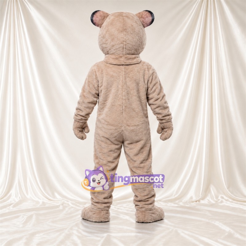 Costume de mascotte Puma – brun clair – Intérieur des oreilles (rose); Crocs pointus Costume de mascotte Puma – brun clair – Intérieur des oreilles (rose); Crocs pointus