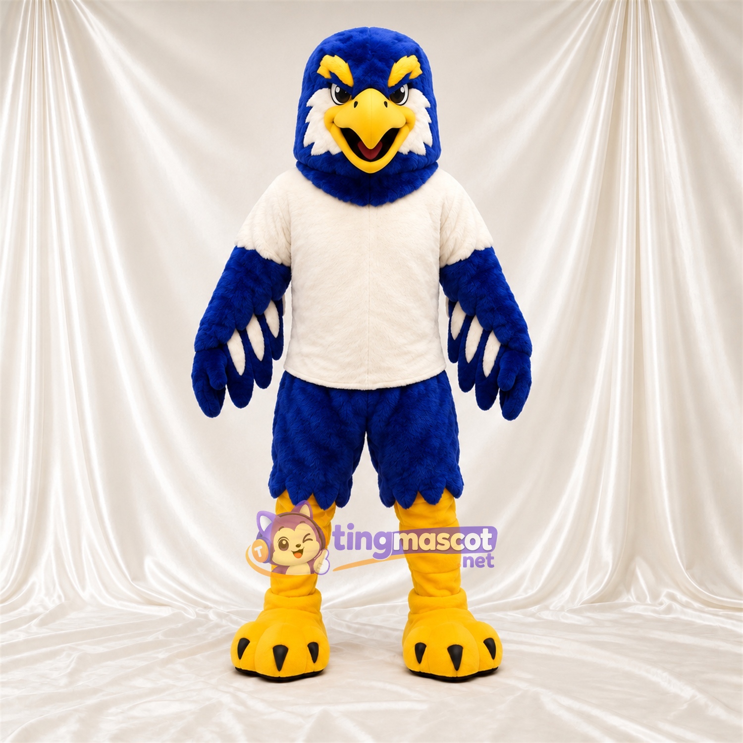 Costume de mascotte Aigle – bleu / blanc Costume de mascotte Aigle – bleu / blanc