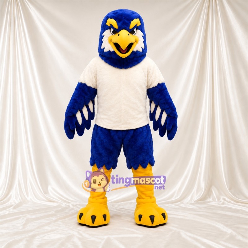 Costume de mascotte Aigle – bleu / blanc Costume de mascotte Aigle – bleu / blanc