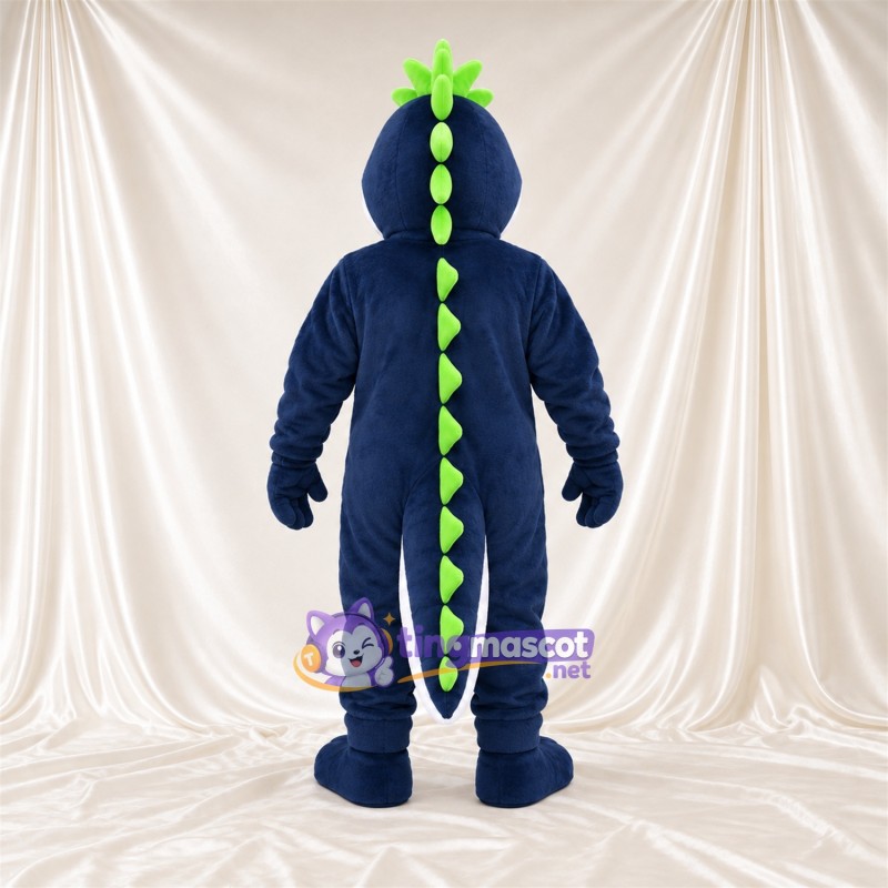 Blue Dragon Mascot Costume - Green Spines and White Belly Blue Dragon Mascot Costume - Green Spines and White Belly