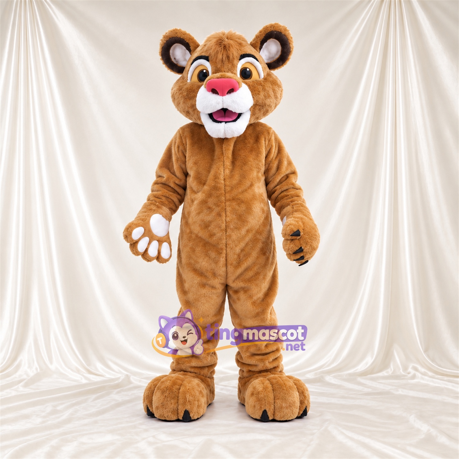 Brown Lion Cub Mascot Costume Brown Lion Cub Mascot Costume