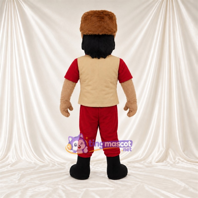 Costume de mascotte Homme des cavernes – rouge – Pantalon (rouge) Costume de mascotte Homme des cavernes – rouge – Pantalon (rouge)