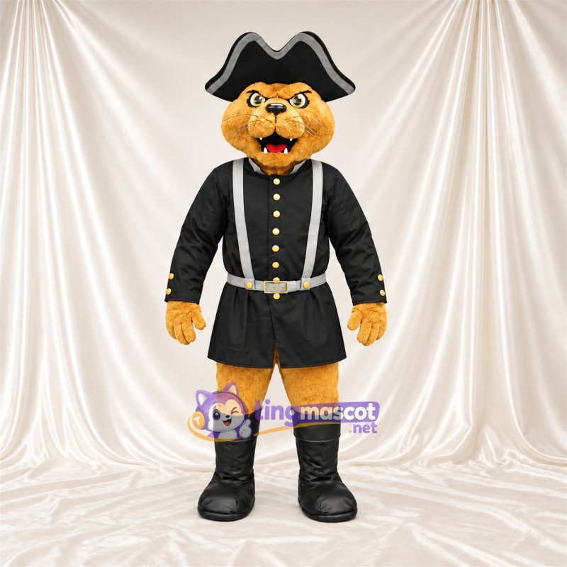 Costume de mascotte Chat pirate – orange – Tenue Costume de mascotte Chat pirate – orange – Tenue