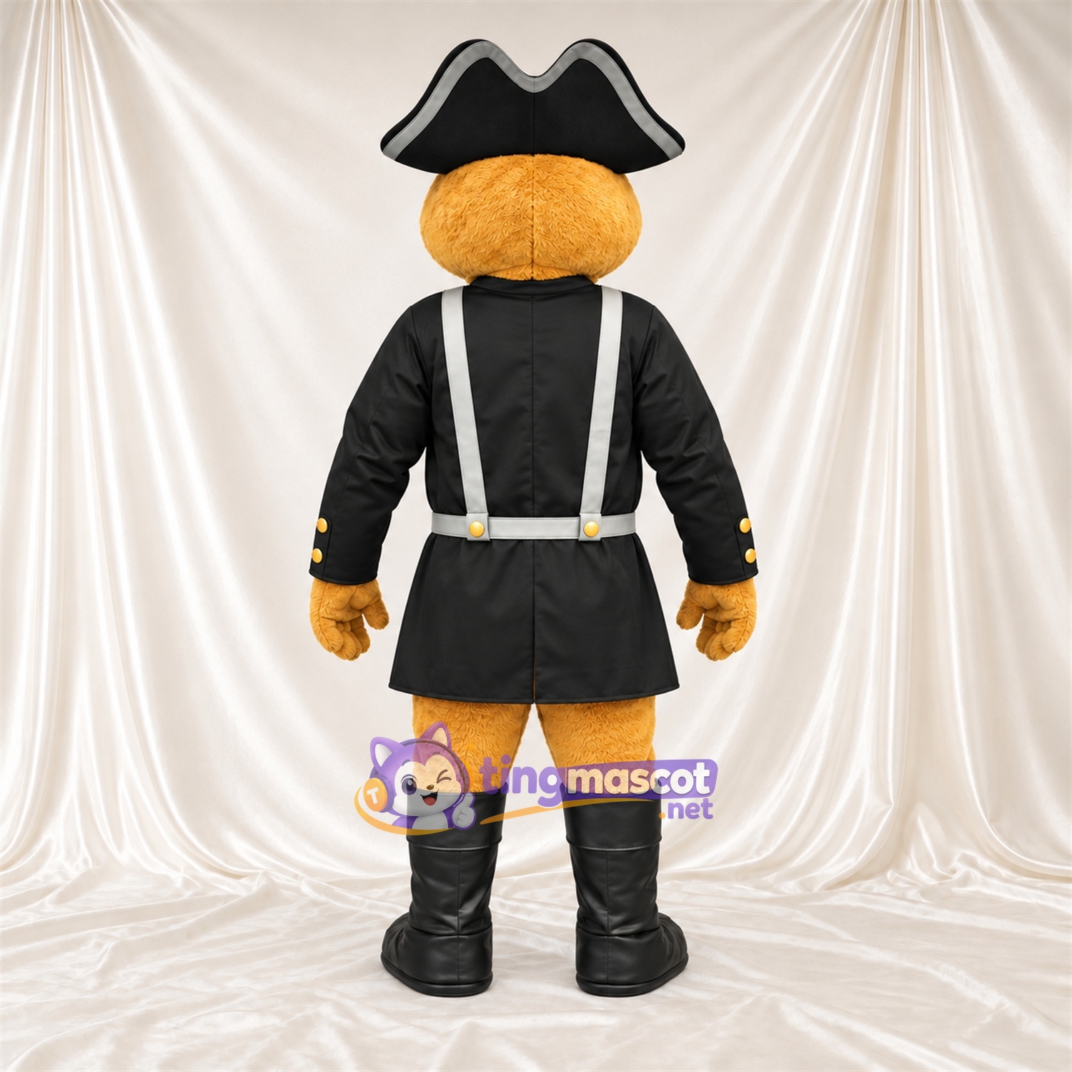 Costume de mascotte Chat pirate – orange – Tenue Costume de mascotte Chat pirate – orange – Tenue