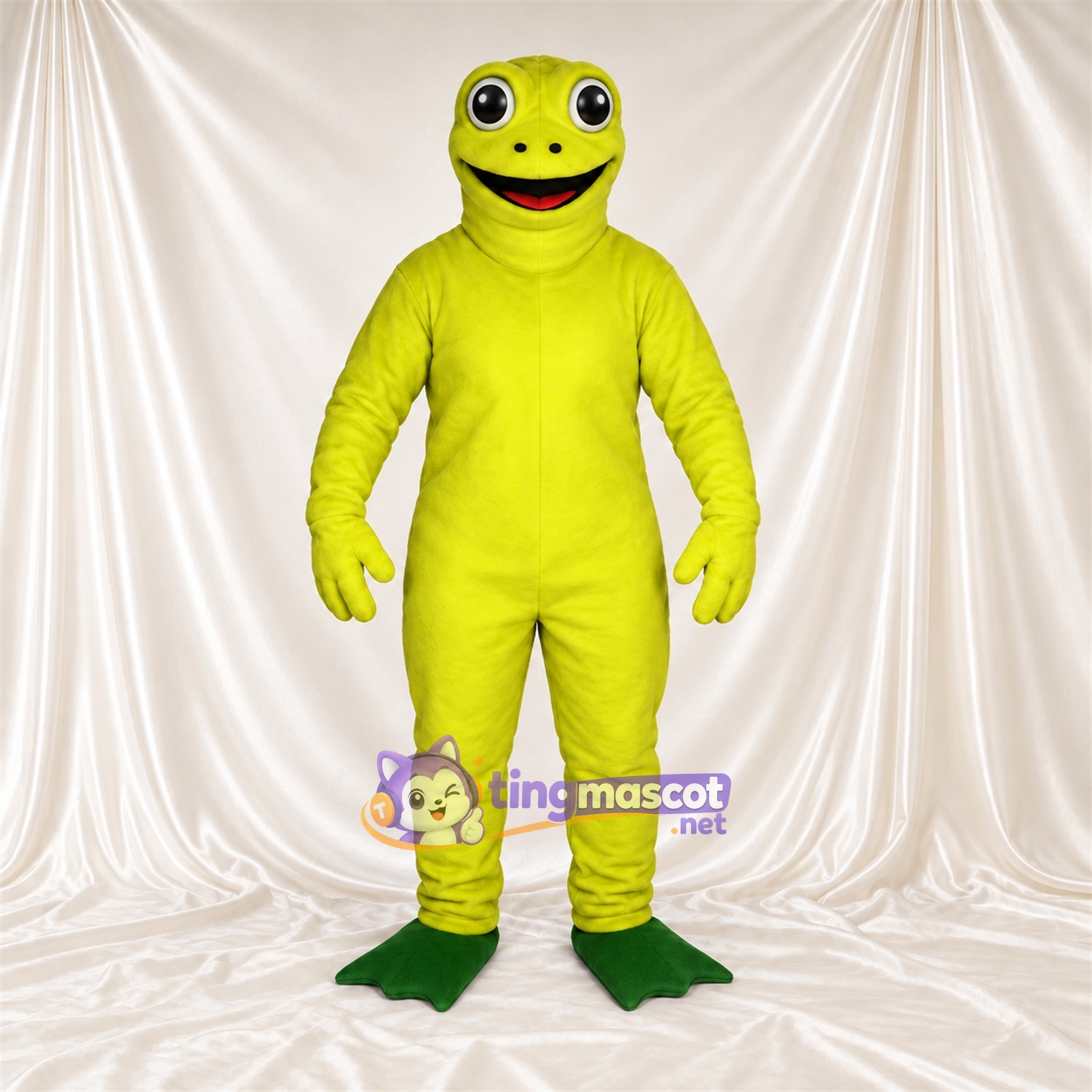Costume de mascotte Grenouille – jaune – Chaussures (vert); Jambes Costume de mascotte Grenouille – jaune – Chaussures (vert); Jambes