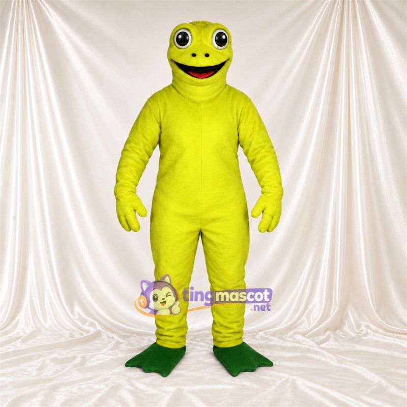 Costume de mascotte Grenouille – jaune – Chaussures (vert); Jambes Costume de mascotte Grenouille – jaune – Chaussures (vert); Jambes