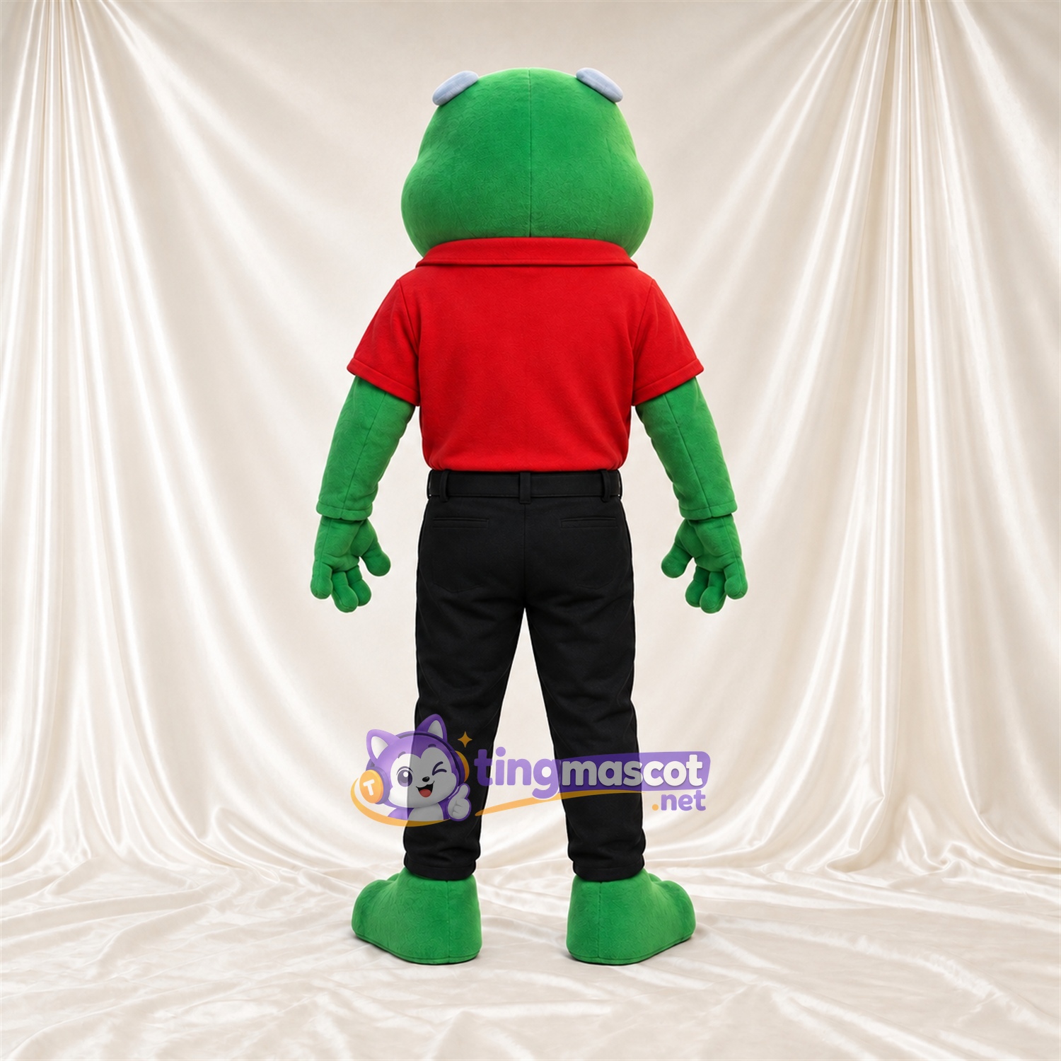 Costume de mascotte Grenouille – vert – Chemise (rouge); Pantalon (noir) Costume de mascotte Grenouille – vert – Chemise (rouge); Pantalon (noir)