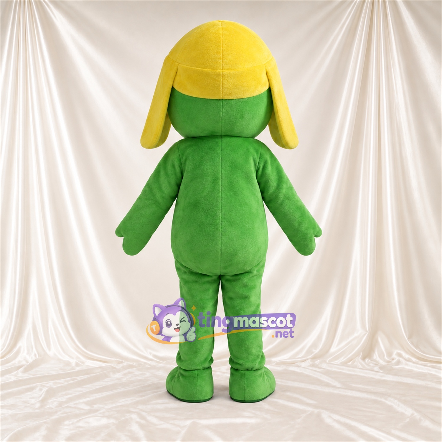 Costume de mascotte Grenouille – vert – Chapeau (jaune) Costume de mascotte Grenouille – vert – Chapeau (jaune)