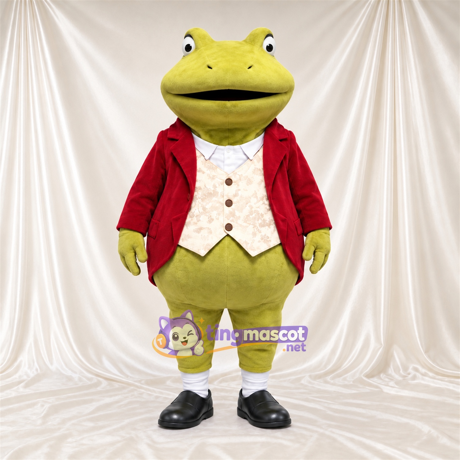 Costume de mascotte Grenouille – jaune – Veste (rouge) Costume de mascotte Grenouille – jaune – Veste (rouge)