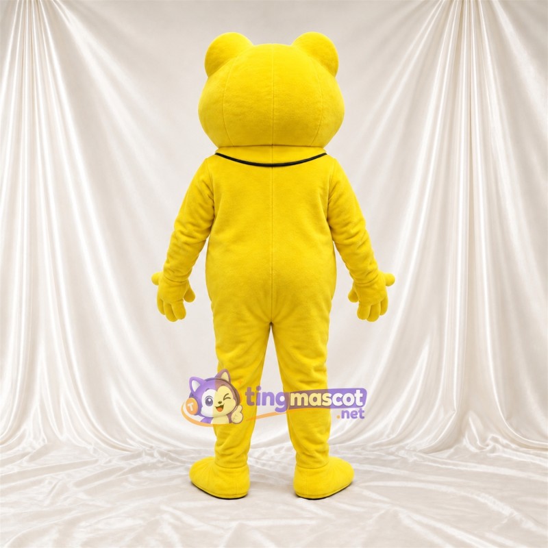 Costume de mascotte Grenouille – jaune – Ventre rond; Pieds (jaune) Costume de mascotte Grenouille – jaune – Ventre rond; Pieds (jaune)