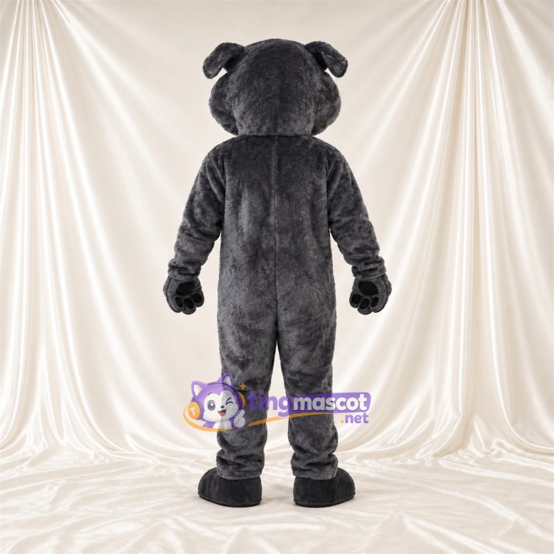 Black Bulldog Mascot Costume - Black Paw Pads and Wrinkled Face Black Bulldog Mascot Costume - Black Paw Pads and Wrinkled Face