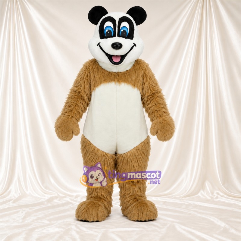 Costume de mascotte Panda – brun clair / blanc Costume de mascotte Panda – brun clair / blanc