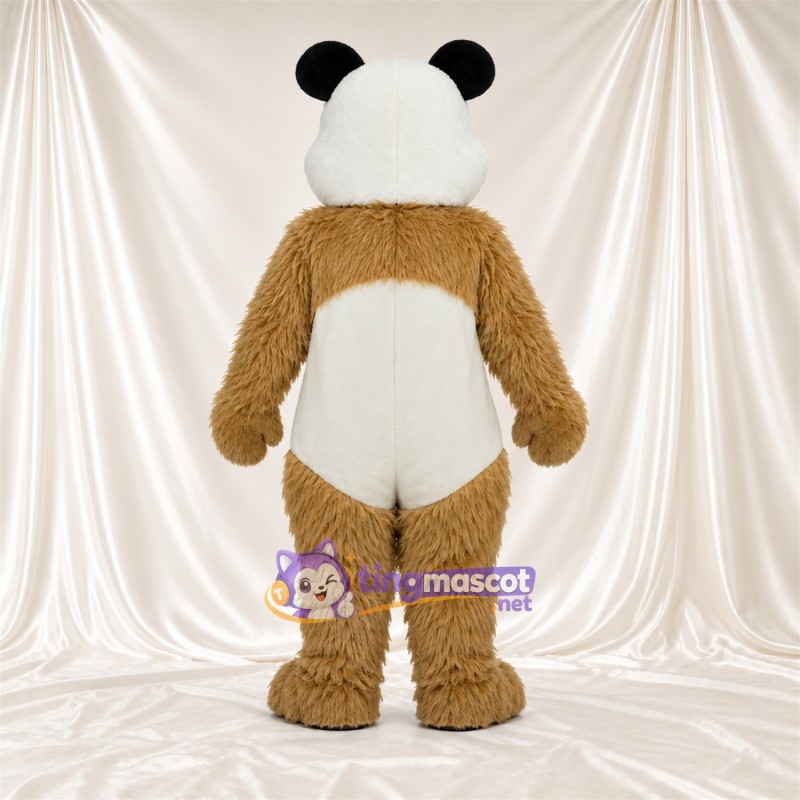 Costume de mascotte Panda – brun clair / blanc Costume de mascotte Panda – brun clair / blanc