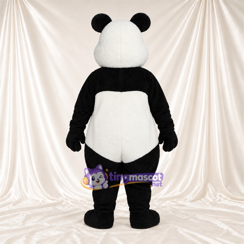 Black and White Panda Mascot Costume - Blue Eyes and Open Mouth Black and White Panda Mascot Costume - Blue Eyes and Open Mouth