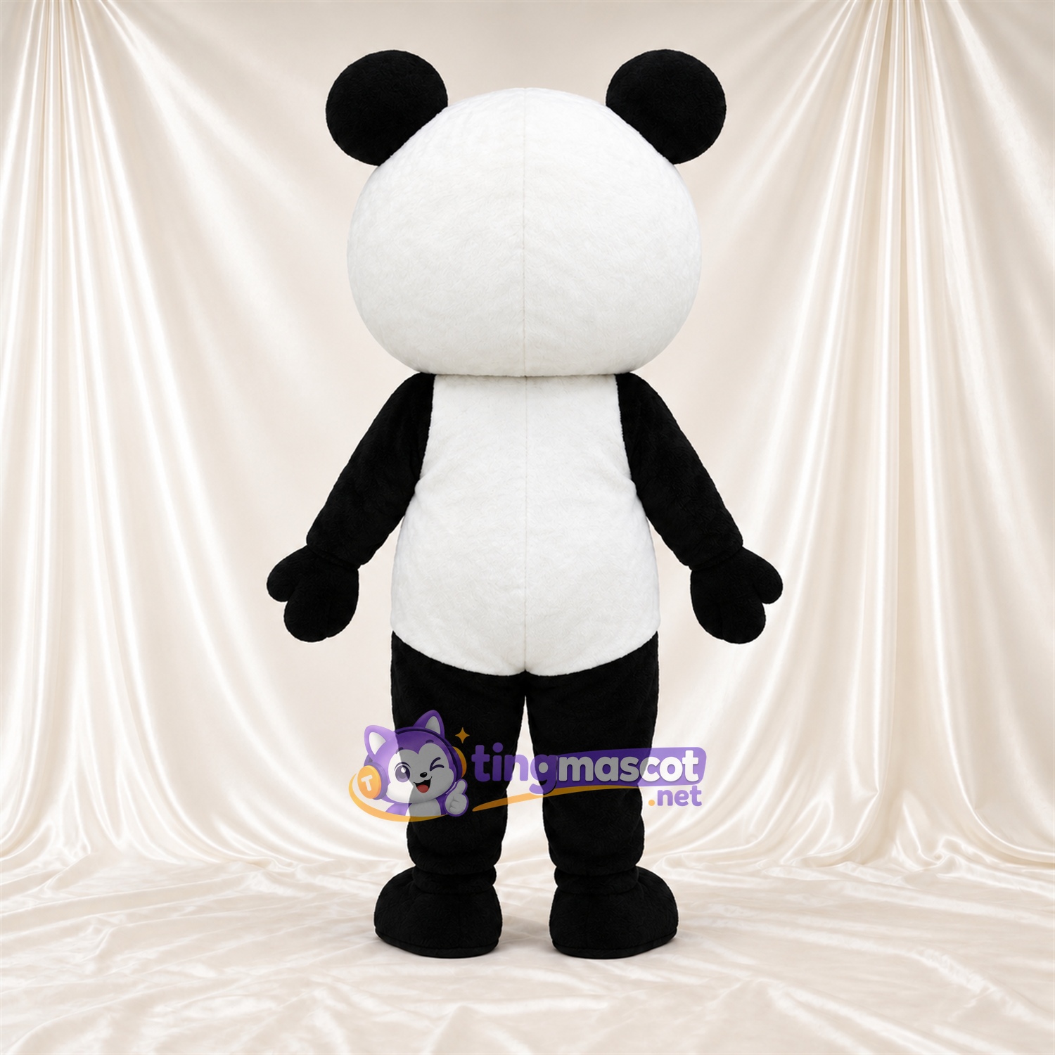 Black and White Panda Mascot Costume - Black Tie Black and White Panda Mascot Costume - Black Tie