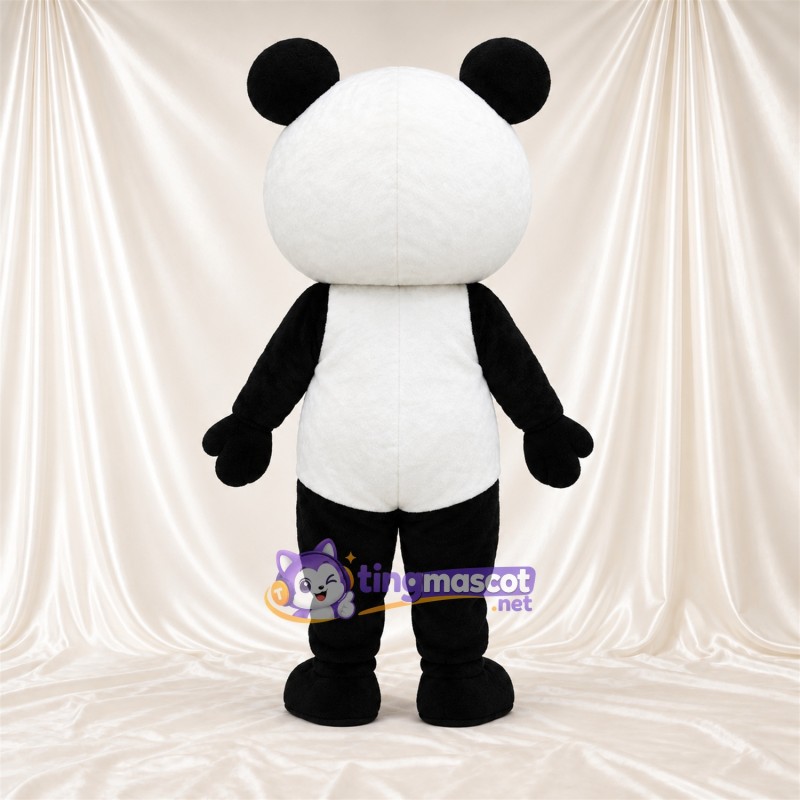 Black and White Panda Mascot Costume - Black Tie Black and White Panda Mascot Costume - Black Tie