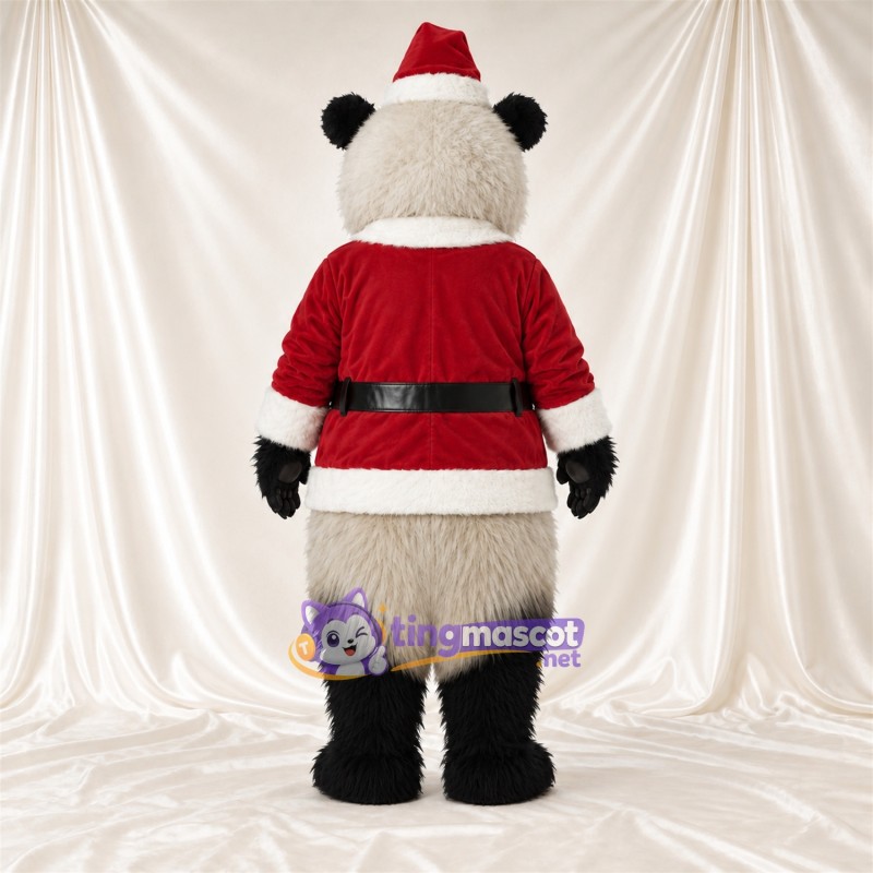Black and White Panda Mascot Costume - Santa Suit Black and White Panda Mascot Costume - Santa Suit