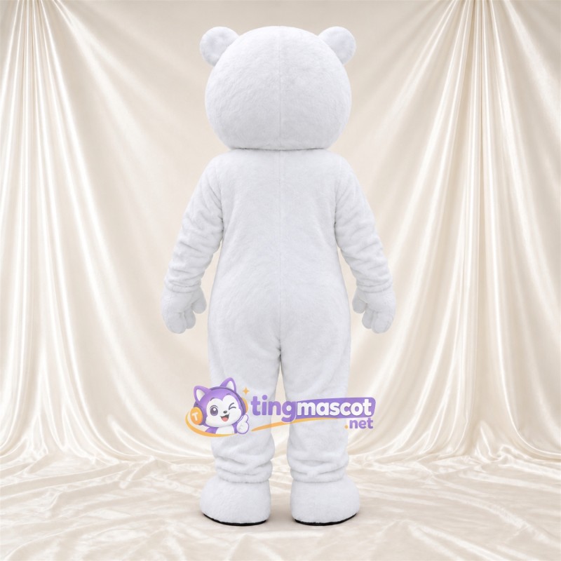Costume de mascotte Ours polaire – blanc – Bouche fermée; Tête Costume de mascotte Ours polaire – blanc – Bouche fermée; Tête