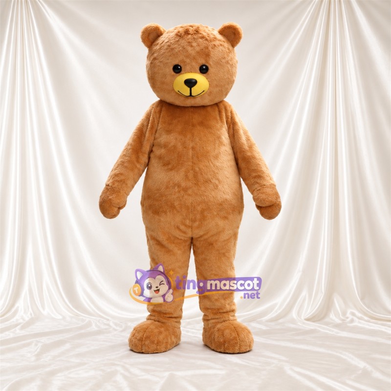 Maskottchenkostüm Bär – braun – Ohren; Schnauze (gelb) Maskottchenkostüm Bär – braun – Ohren; Schnauze (gelb)