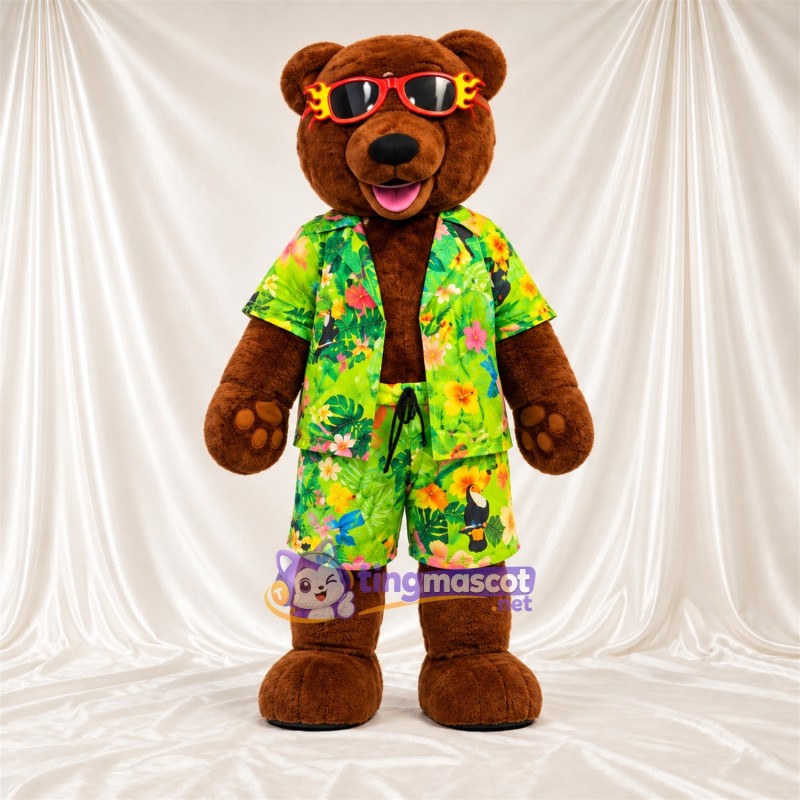 Maskottchenkostüm Bär – braun – Outfit; Sonnenbrille Maskottchenkostüm Bär – braun – Outfit; Sonnenbrille