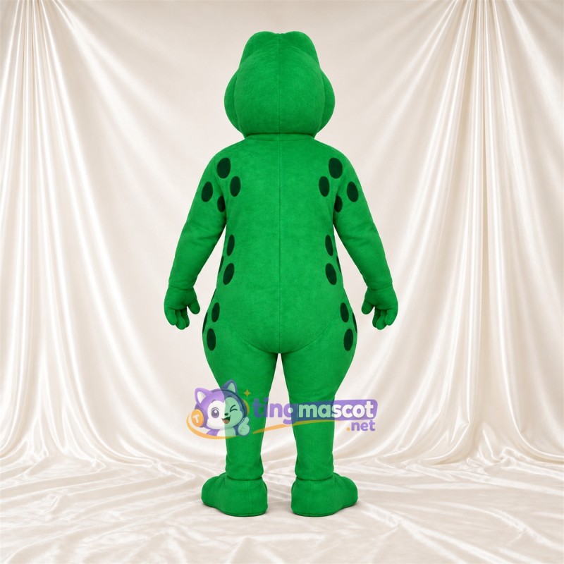 Maskottchenkostüm Dinosaurier – grün – Flecken (schwarz); Bauch (creme) Maskottchenkostüm Dinosaurier – grün – Flecken (schwarz); Bauch (creme)