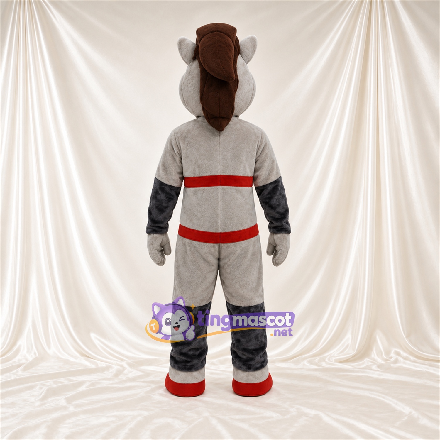 Costume de mascotte Cheval – gris – Chapeau; Chemise Costume de mascotte Cheval – gris – Chapeau; Chemise