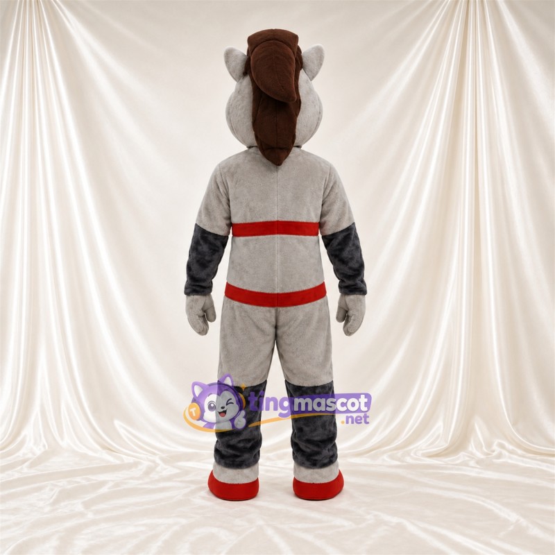 Costume de mascotte Cheval – gris – Chapeau; Chemise Costume de mascotte Cheval – gris – Chapeau; Chemise