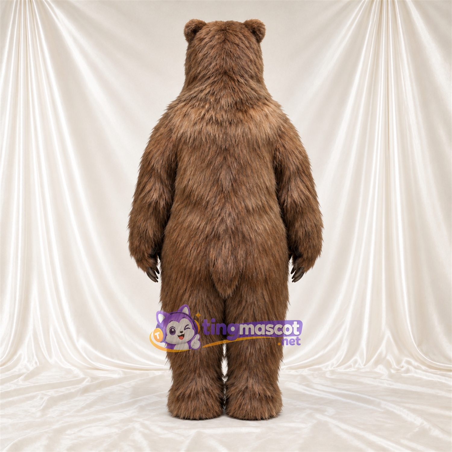 Maskottchenkostüm Bär – braun – Lange Schnauze; Zottelfell Maskottchenkostüm Bär – braun – Lange Schnauze; Zottelfell