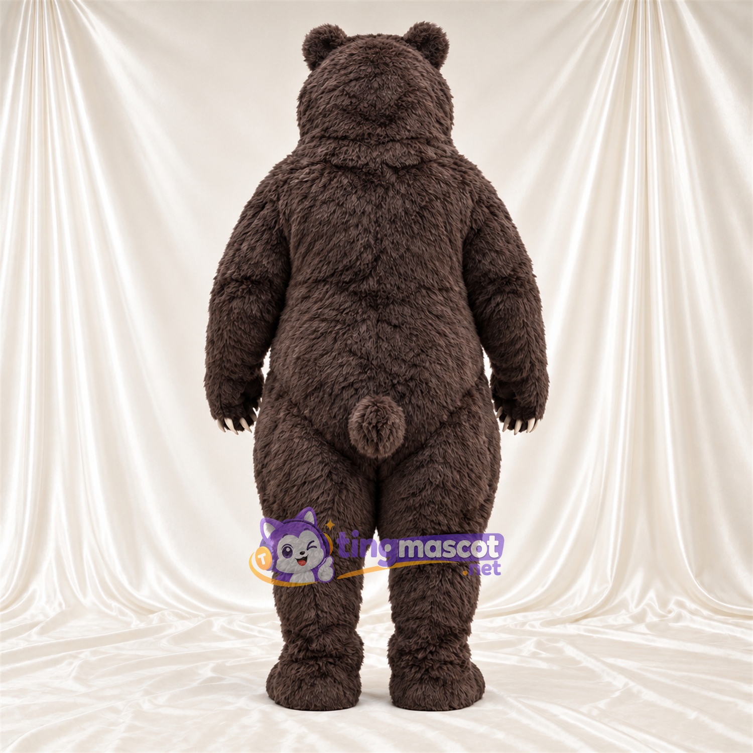 Brown Bear Mascot Costume - Round Belly and White Claws Brown Bear Mascot Costume - Round Belly and White Claws