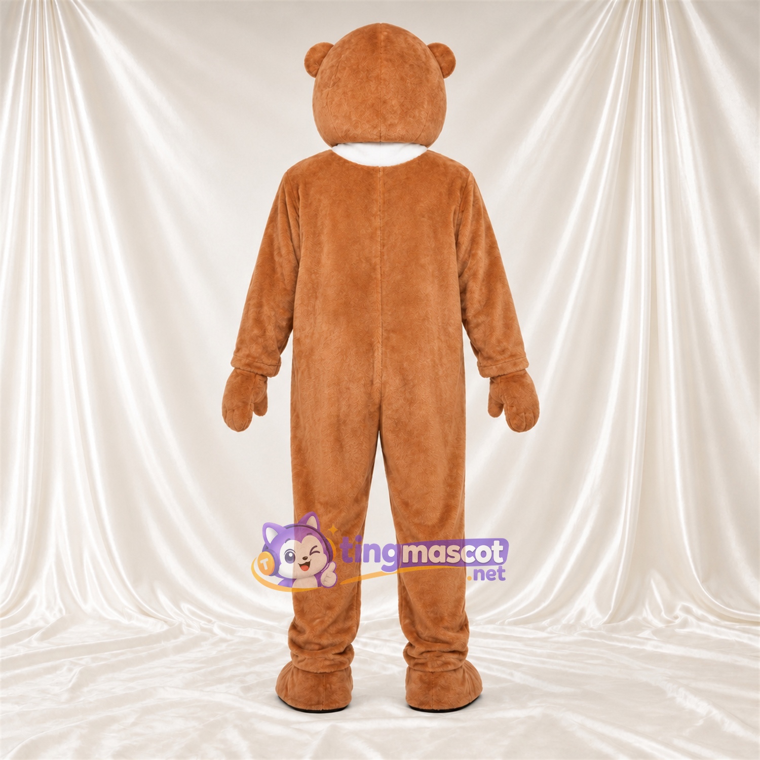 Maskottchenkostüm Bär – braun – Runder Bauch; Bauch (weiß) Maskottchenkostüm Bär – braun – Runder Bauch; Bauch (weiß)