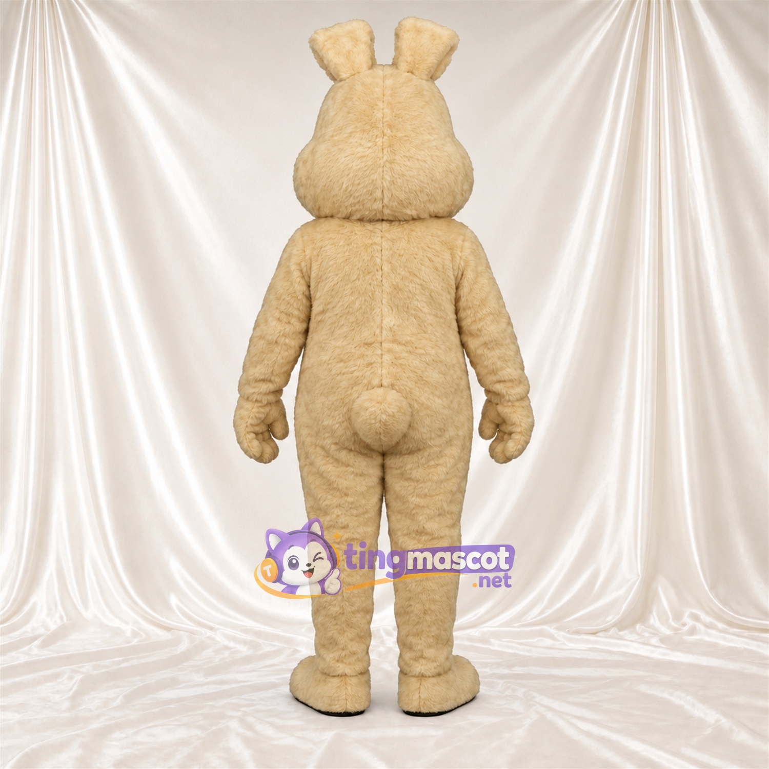 Costume de mascotte Lapin – brun clair – Nez (rose); Grandes incisives Costume de mascotte Lapin – brun clair – Nez (rose); Grandes incisives