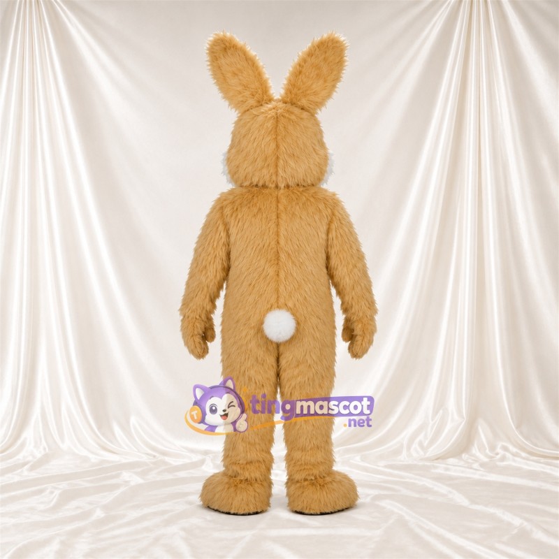Costume de mascotte Lapin – brun clair – Ventre (blanc); Intérieur des oreilles (rose) Costume de mascotte Lapin – brun clair – Ventre (blanc); Intérieur des oreilles (rose)