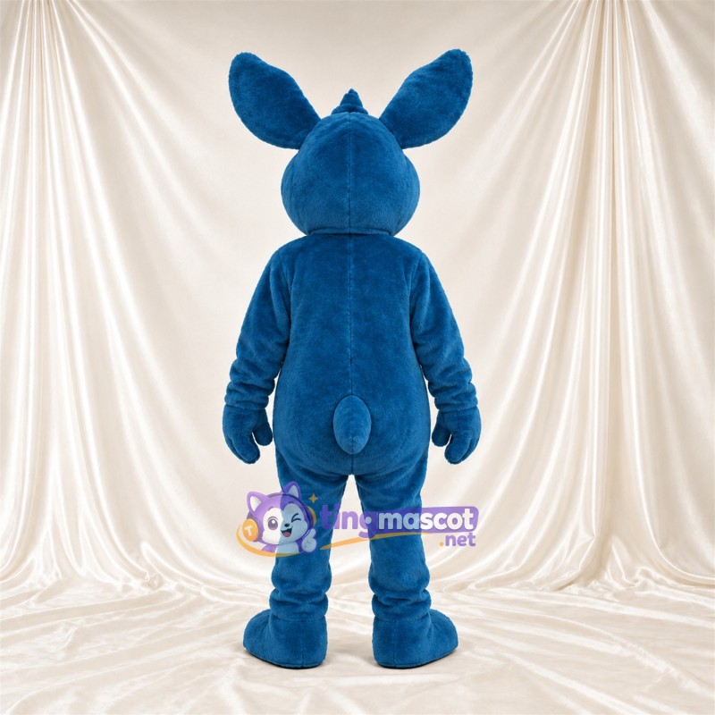 Blue Rabbit Mascot Costume - Light Blue Belly Blue Rabbit Mascot Costume - Light Blue Belly