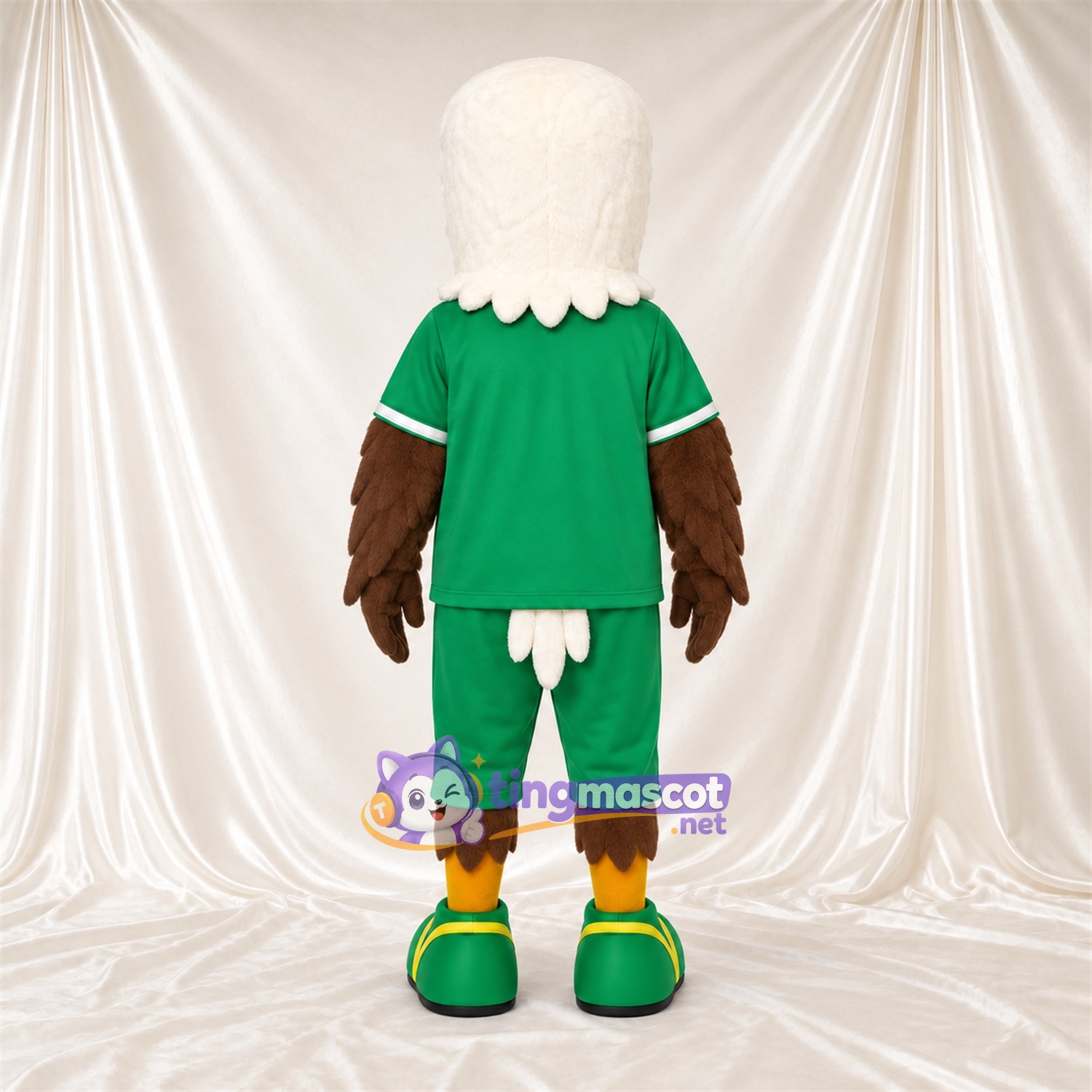 Maskottchenkostüm Adler – braun – Hemd (grün); Shorts Maskottchenkostüm Adler – braun – Hemd (grün); Shorts