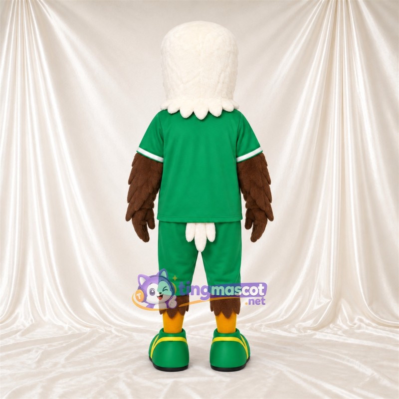 Maskottchenkostüm Adler – braun – Hemd (grün); Shorts Maskottchenkostüm Adler – braun – Hemd (grün); Shorts