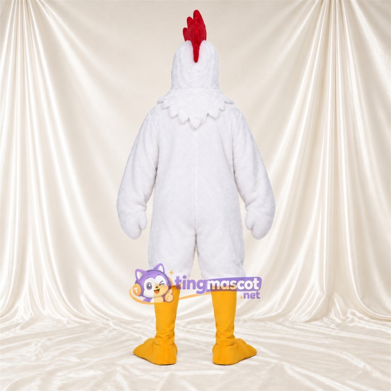 Maskottchenkostüm Huhn – weiß – Beine (gelb) Maskottchenkostüm Huhn – weiß – Beine (gelb)