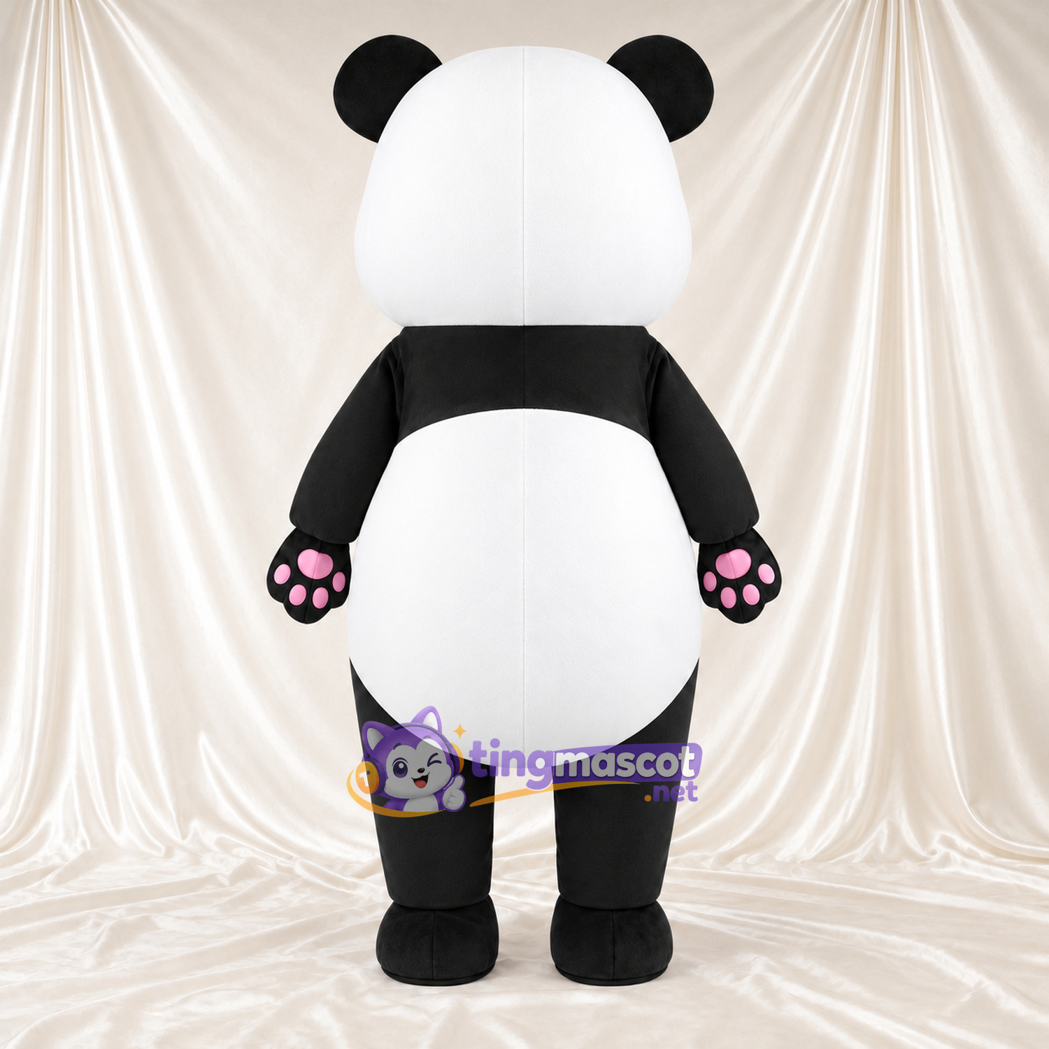 Black and White Panda Mascot Costume - Pink Cheeks and Pink Paw Pads Black and White Panda Mascot Costume - Pink Cheeks and Pink Paw Pads