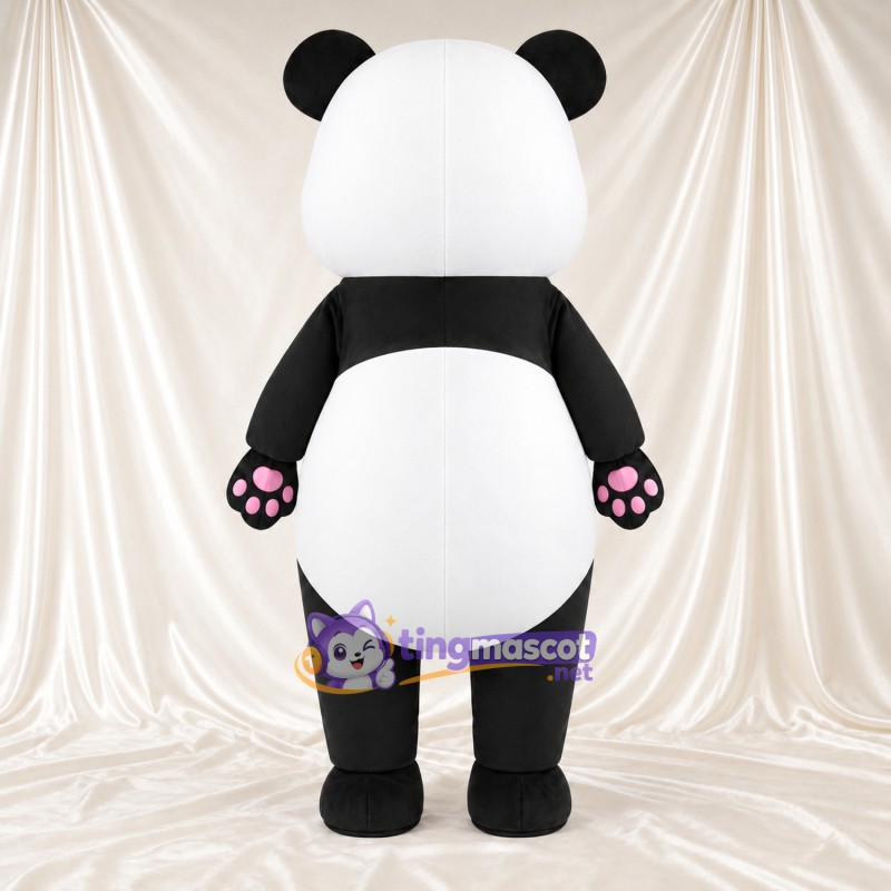 Black and White Panda Mascot Costume - Pink Cheeks and Pink Paw Pads Black and White Panda Mascot Costume - Pink Cheeks and Pink Paw Pads