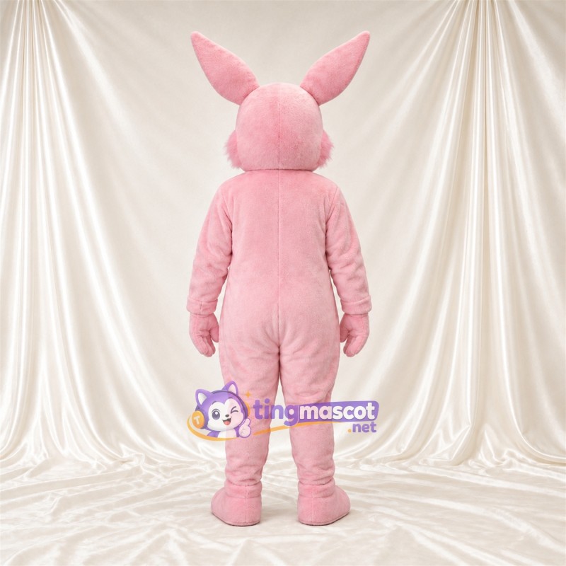 Maskottchenkostüm Hase – rosa – Lange Ohren; Schnauze (weiß) Maskottchenkostüm Hase – rosa – Lange Ohren; Schnauze (weiß)