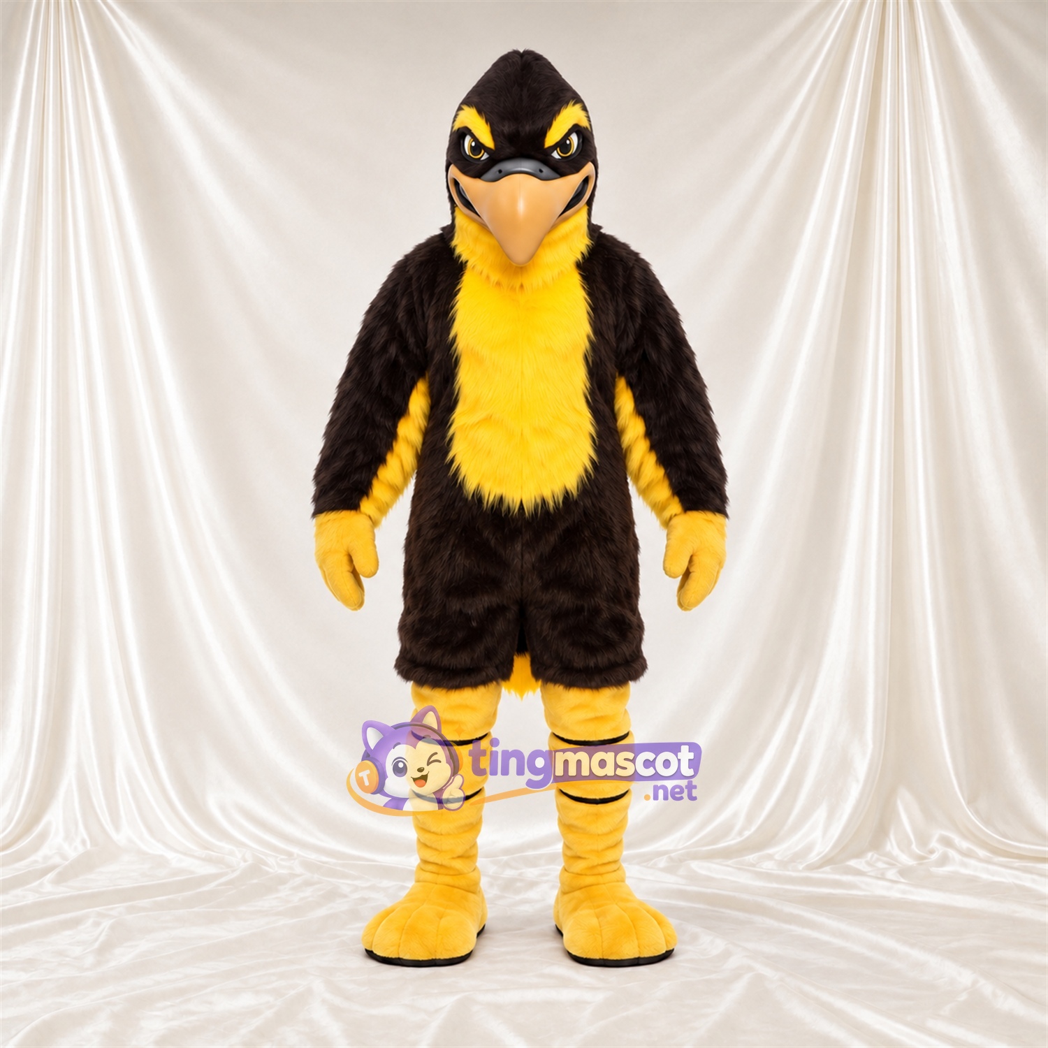 Maskottchenkostüm Adler – schwarz / gelb Maskottchenkostüm Adler – schwarz / gelb