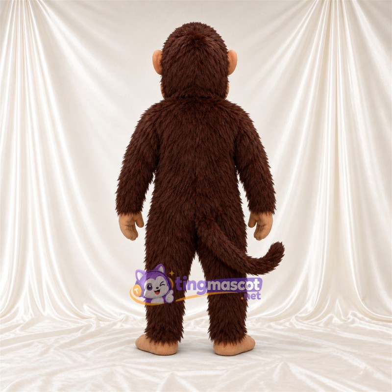 Maskottchenkostüm Affe – braun – Ringelschwanz; Schnauze (hellbraun) Maskottchenkostüm Affe – braun – Ringelschwanz; Schnauze (hellbraun)