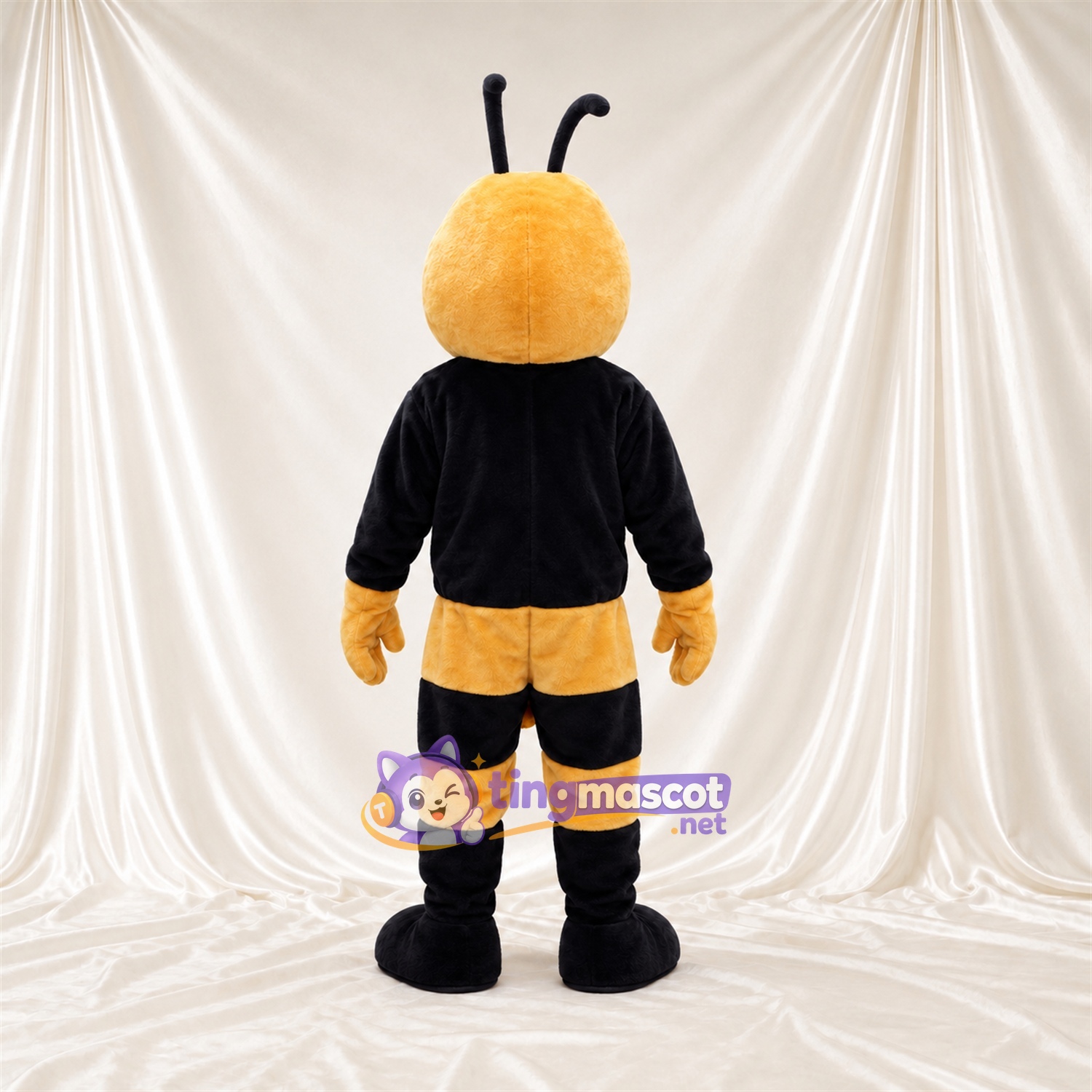 Costume de mascotte Abeille – jaune / noir – Pieds (noir) Costume de mascotte Abeille – jaune / noir – Pieds (noir)