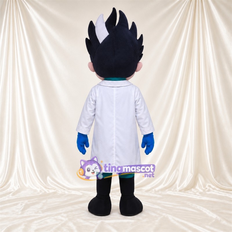 Costume de mascotte Scientifique – blanc – Blouse de laboratoire (blanc); Lunettes Costume de mascotte Scientifique – blanc – Blouse de laboratoire (blanc); Lunettes
