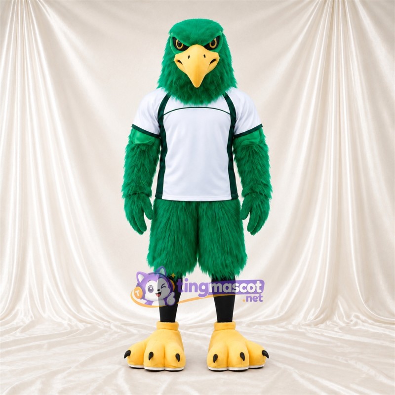 Costume de mascotte Aigle – vert – Chemise (blanc) Costume de mascotte Aigle – vert – Chemise (blanc)