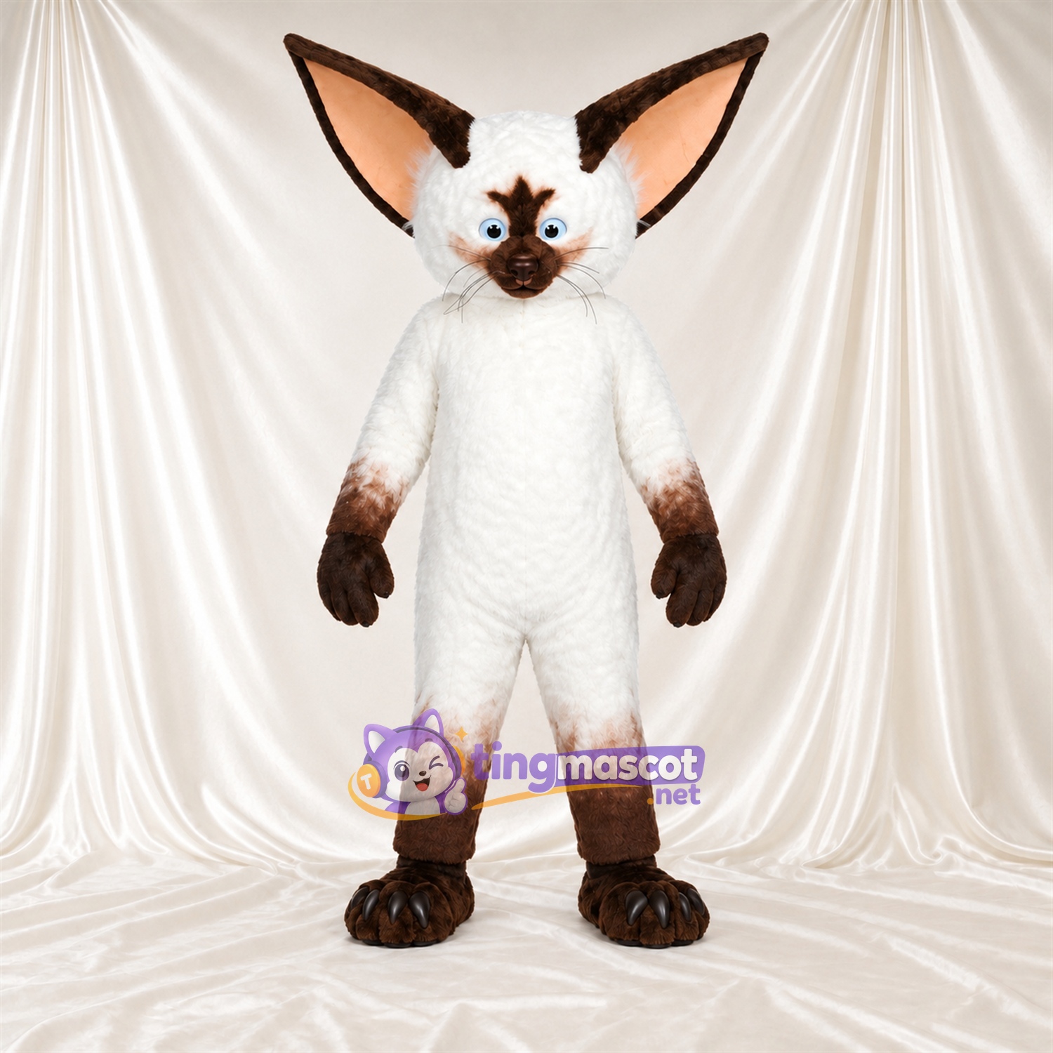 Costume de mascotte Fennec – blanc / marron