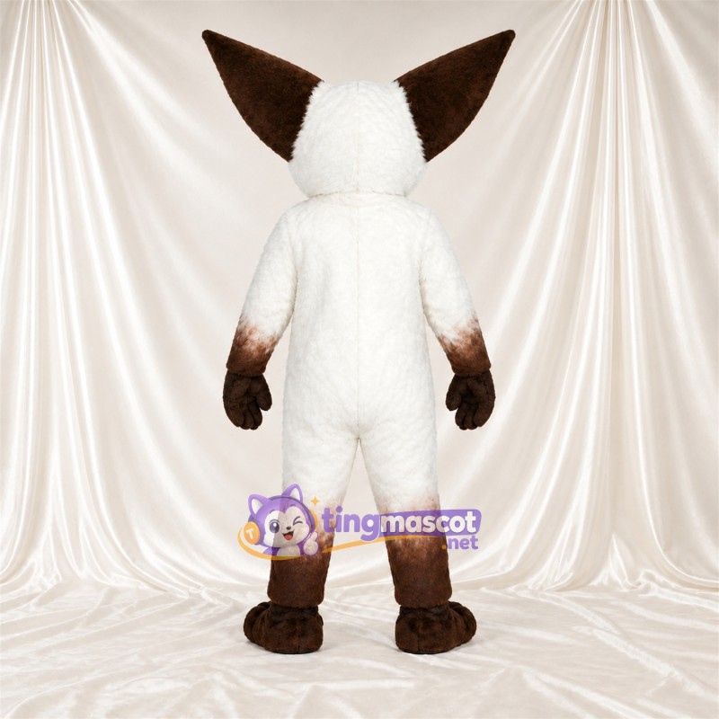 Costume de mascotte Fennec – blanc / marron