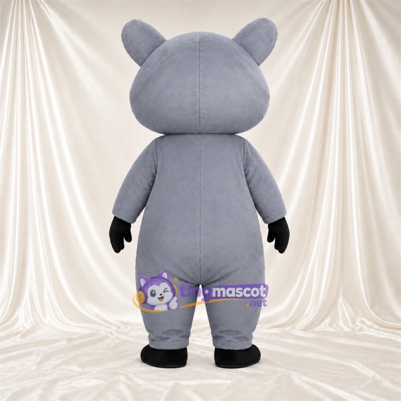 Costume de mascotte Raton laveur – gris – Masque autour des yeux (noir) Costume de mascotte Raton laveur – gris – Masque autour des yeux (noir)