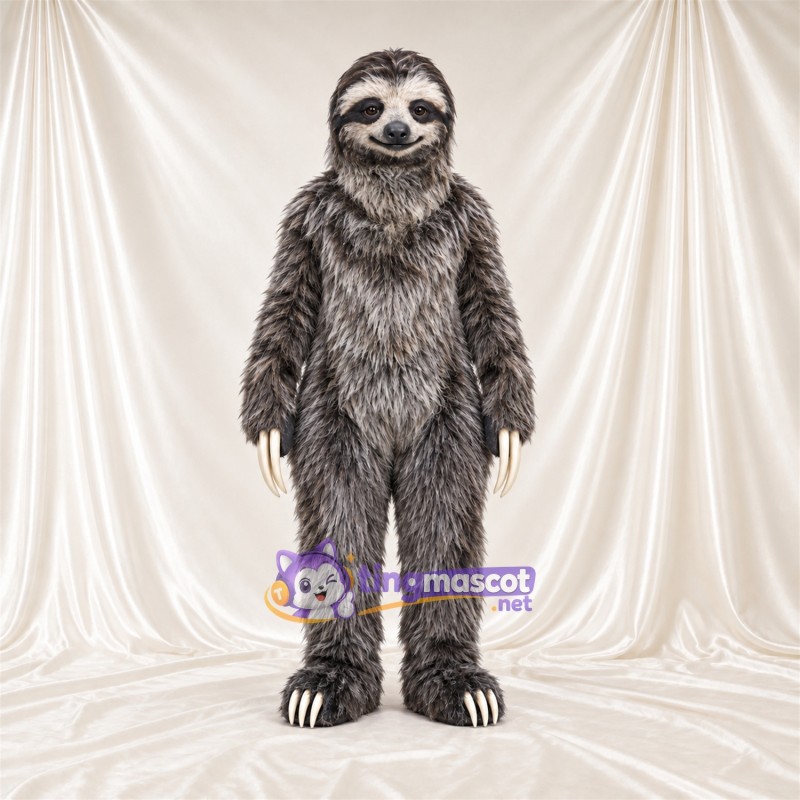 Gray Sloth Mascot Costume Gray Sloth Mascot Costume